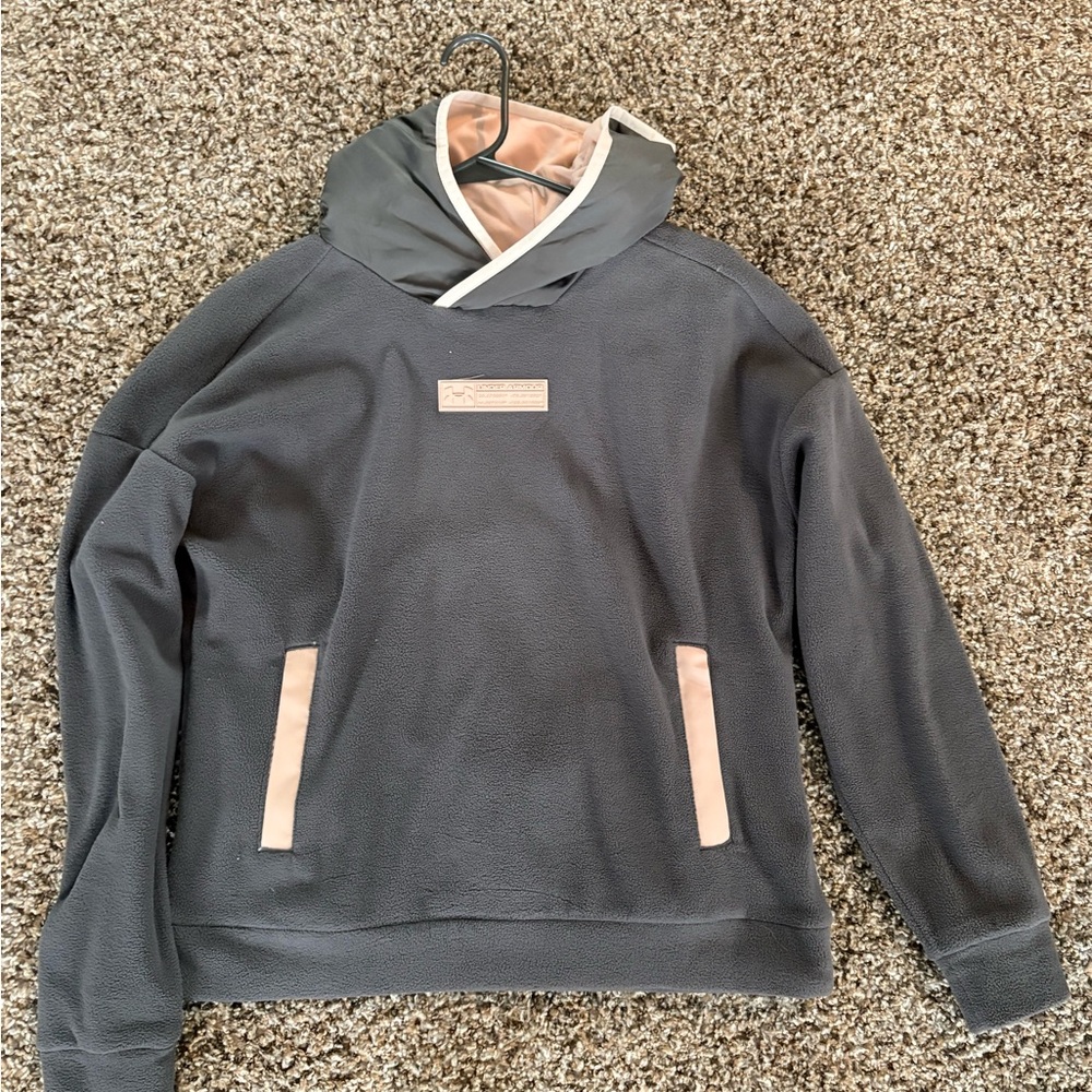 Under Armour Charcoal and pink fleece Hoodie